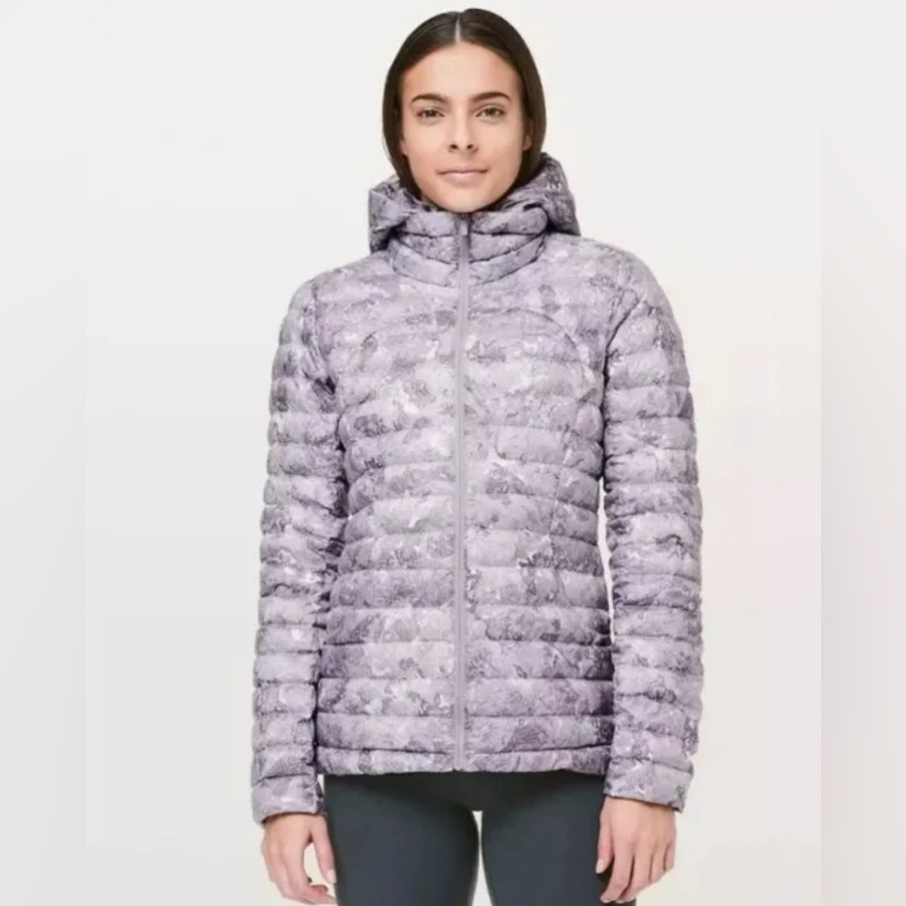 Lululemon Pack It Down Again Jacket EUC Size 6 Coat ELPM Purple White $198